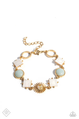 Sunburst Splendor - Gold Paparazzi Fashion Fix Bracelet Sept 2023 (Coming Soon)