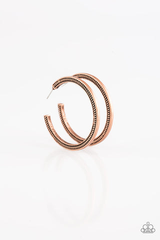 Paparazzi Hoop Earrings - This Is My Tribe - Copper (#253)