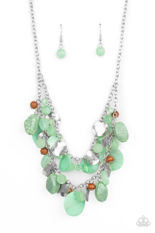 Spring Goddess - Green Paparazzi Necklace