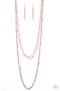 Paparazzi Mid Length Necklace - What A COLORFUL World - Red (#453)