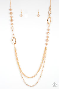Modern Girl Glam - Gold-Paparazzi Necklace (#980)