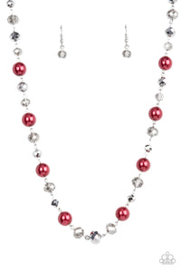 Decked Out Dazzle - Red Paparazzi Necklace (#4357)