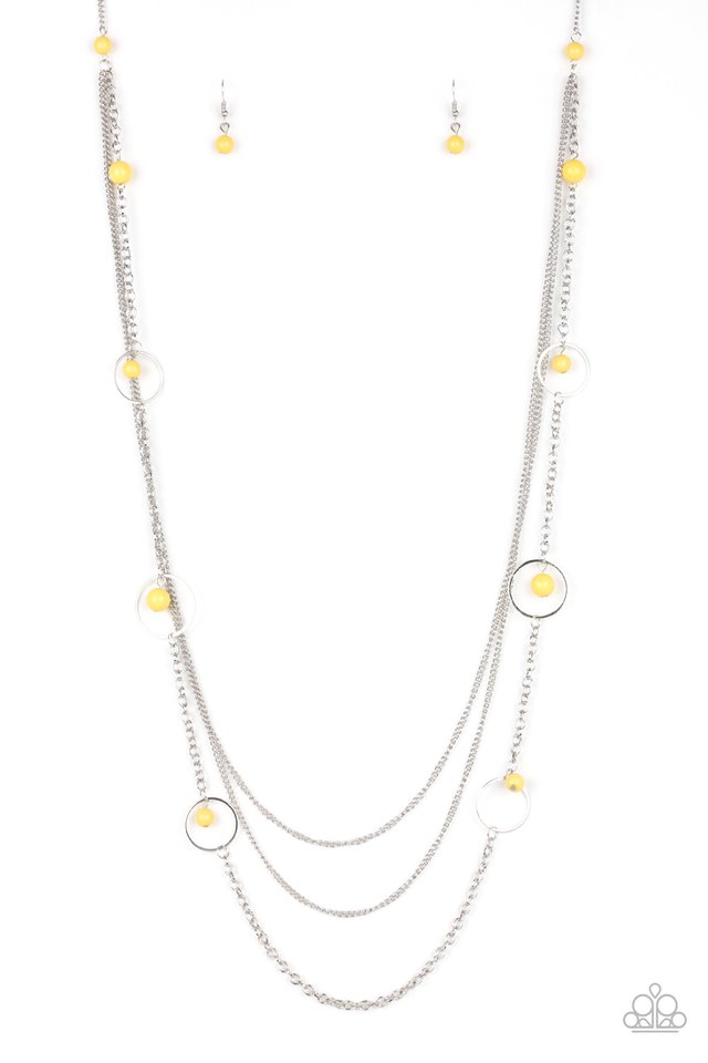 Paparazzi Necklace - Collectively Carefree - Yellow (#439)