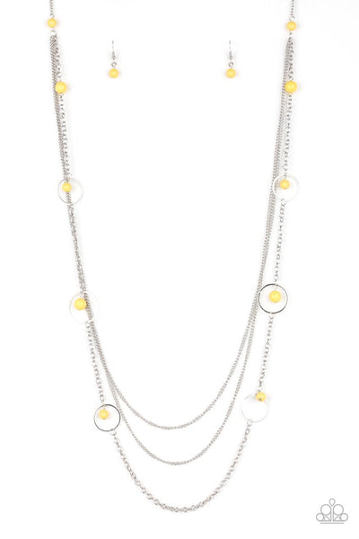 Paparazzi Necklace - Collectively Carefree - Yellow (#439)