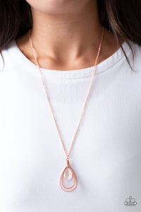 Paparazzi Necklace - Teardrop Tranquility - Copper (#1649)