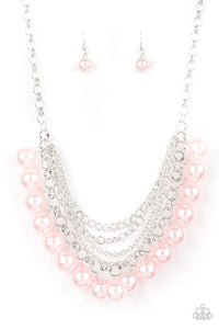 Paparazzi Short Necklace - One-Way WALL STREET - Pink (SN2)