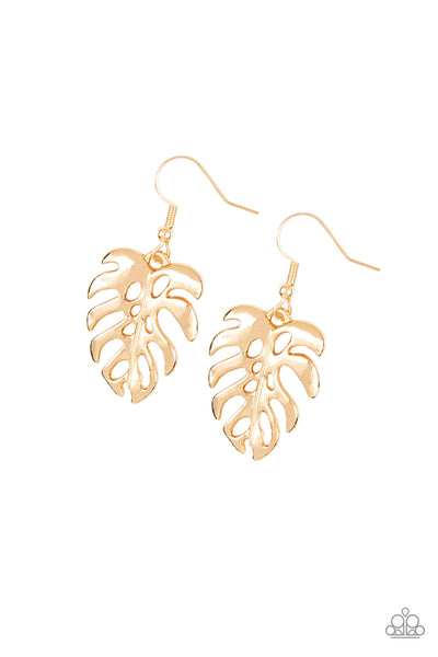 Paparazzi Earrings - Desert Palms - Gold (#996)