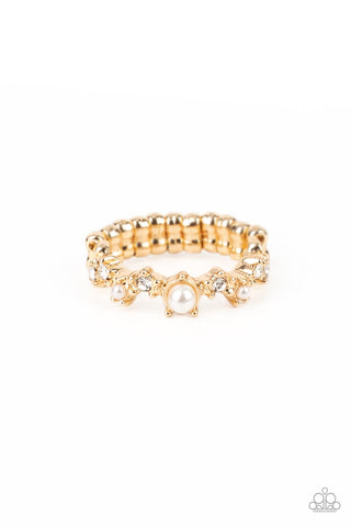 Blissfully Bella - Gold Paparazzi Ring (R331)