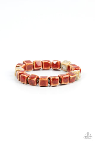 Glaze Craze - Red Paparazzi Bracelet (#4795)