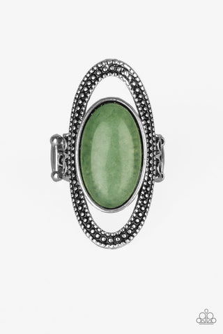 Paparazzi Thick Flex Back Ring - Western Royalty - Green (R313)