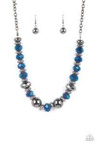Interstellar Influencer Blue Paparazzi Life of the Party Necklace May 2022