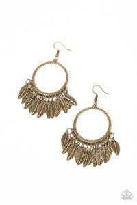 FOWL Tempered - Brass Paparazzi Earring (#5008)