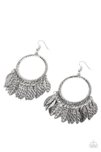 FOWL Tempered - Silver Paparazzi Earring (#1273)