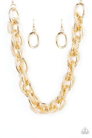 License to Chill - Gold Paparazzi Necklace (5154)