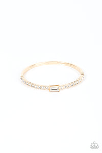 Party Crashing Couture - Gold Paparazzi Bracelet (#550)