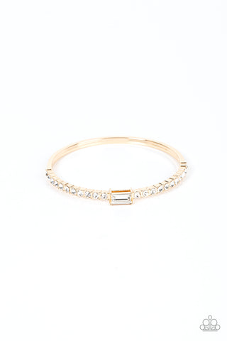 Party Crashing Couture - Gold Paparazzi Bracelet (#550)