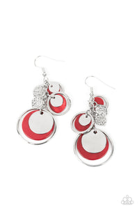 Saved by the SHELL - Red Paparazzi Earring (#432)