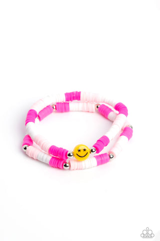 In SMILE - Pink Paparazzi Bracelet (#5209)