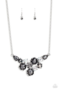 Round Royalty - Silver Paparazzi Necklace (#5265)