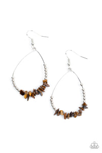 Come Out of Your SHALE - Brown Paparazzi Earrings (#4371)