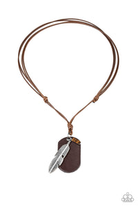 Flying Solo - Brown-Paparazzi Urban Necklace (#066)