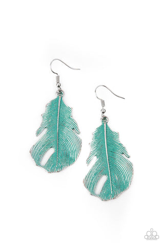Heads QUILL Roll - Blue Paparazzi Earring