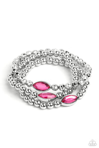 Twinkling Team - Pink Paparazzi Bracelet (#2302)