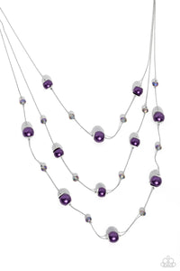 Glistening Gamut - Purple Paparazzi Necklace (#5549)