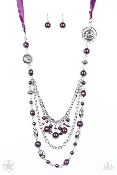 Paparazzi Blockbuster Necklace - All The Trimmings - Purple
