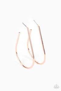 City Curves - Copper Paparazzi Earrings