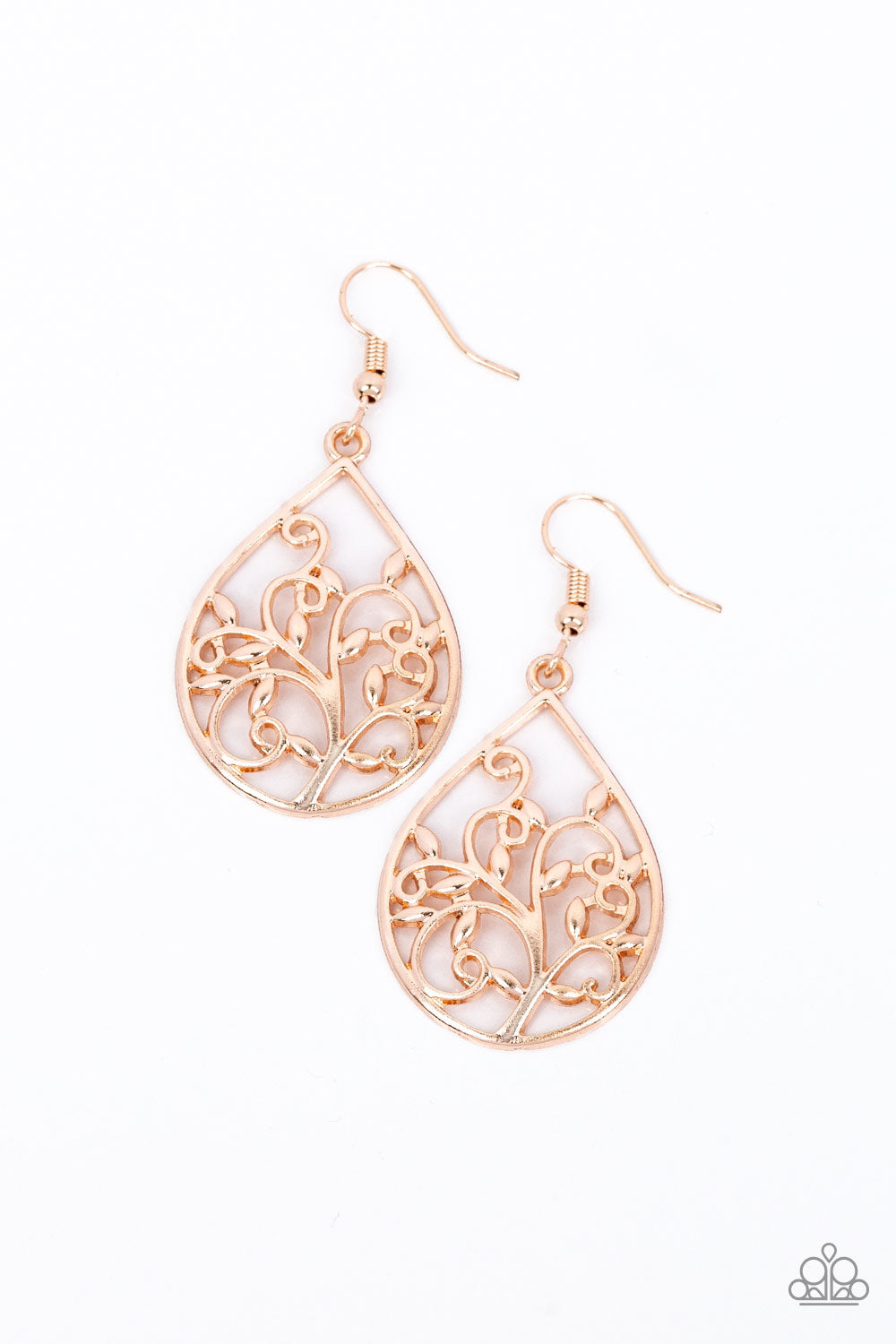 Paparazzi Earrings - Enchanted Vines - Rose Gold (#350)